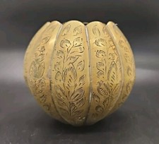 Indian Brass engraved leaves