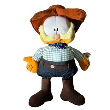 Garfield Soft Toy Extra Large 65cm Cowboy Cartoon Cat PAWS GOSH with TAGS