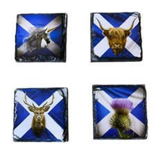 Slate Coaster Set Scottie Dog