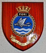 HMS Gay Archer P1041 wall shield plaque crest Royal Navy RN fast patrol boat