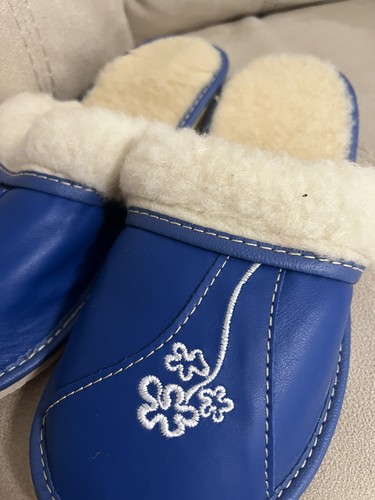 Royal blue ladies slippers - ladies,