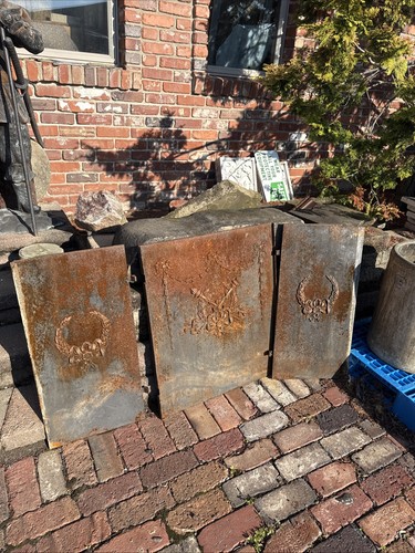 Antique cast iron - cast-iron, fireback