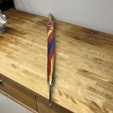 Vintage large Multicoloured Golf Umbrella Adults Rainbow - Pride Festival