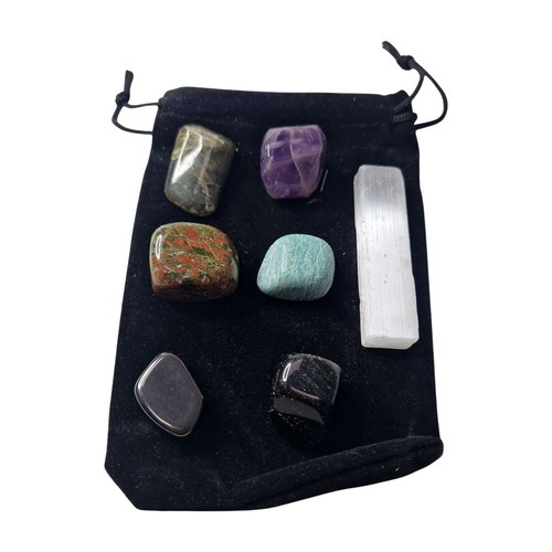Tumbled crystals selenite - &,