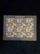 Lesser & Pavey William Morris set of 4 placemats anemone new in pack