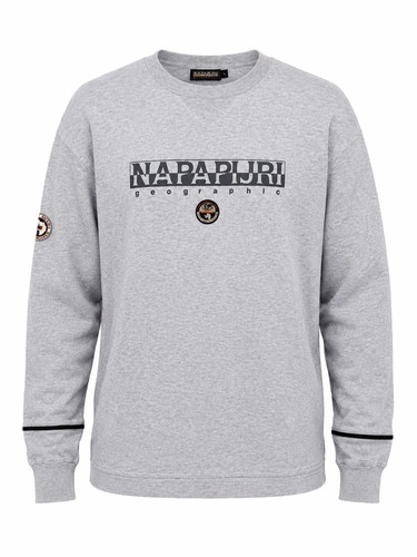 Napapijri geographic grey crew - grey,