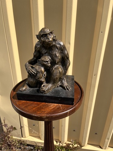 Signed milo monkey - signed, bronze