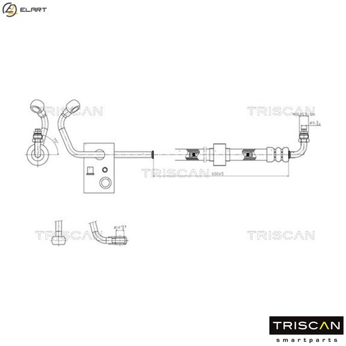 Hydraulic hose steering 8516 - hydraulic,