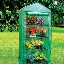 4 Tier Mini Greenhouse Outdoor Garden Plants Grow Green House PE Cover