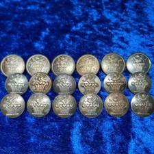 Victorian Livery Yard 18 Buttons with Crown Plume Ostriches Feather Demi Griffin