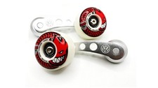 1 X PAIR CUSTOM MADE VW T1 T2 T25 SKATE WHEEL WINDOW WINDERS ALSO GOLF MK1 MK2