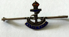 Vintage Royal Navy Silver Marked Sweetheart Brooch
