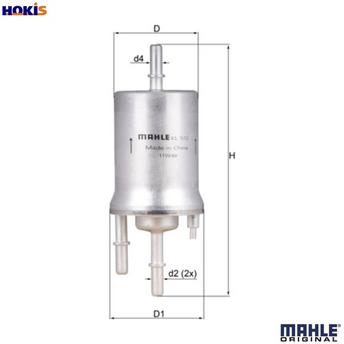 Fuel filter 572 for - fuel, vw