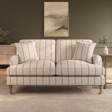 Cream Chenille Grey Striped 2