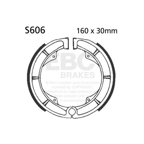 Ebc brake shoe set - brake, rear