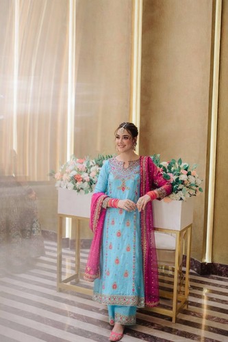 Indian pakistani skyblue - pakistani,