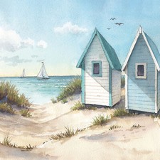 Beach Hut Paper Napkins