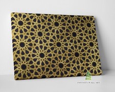Islamic Gold Pattern Canvas Art Islam Wall Art Religion Print Picture Decor-D229