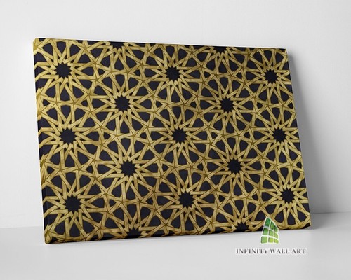 Islamic gold pattern canvas - islamic,