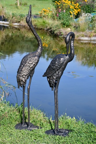 Large pair cranes garden - of,