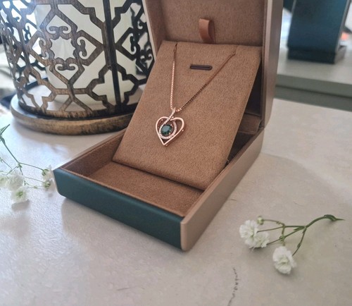 Rose gold plated heart - gold,