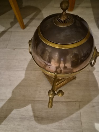 Vintage copper and brass tea - vintage,