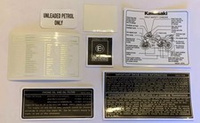 Kawasaki ZX7R 1996 - 2003 P1 - P6 - Safety Label decal sticker set