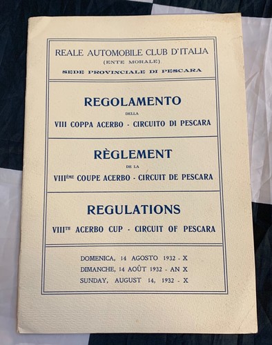 1932 8th coppa acerbo - acerbo, pescara