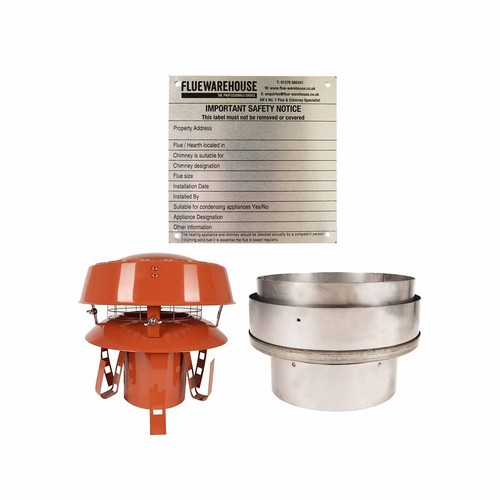 Flexible flue chimney liner - liner, 6"