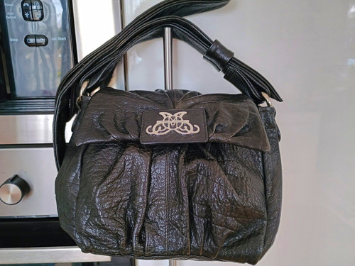 Modalu black leather - leather, handbag