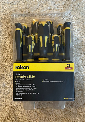 Rolson screwdriver bit - &, set