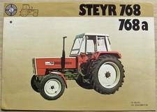 STEYR 768 & 768A Tractors Sales Brochure April 1977 Ref TS233/77E
