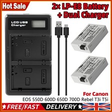 2x LP-E8 Battery & Dual