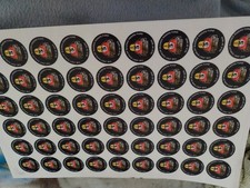 JOEY DUNLOP INJURED RIDERS FUND SHEET OF 54 SMALL STICKERS