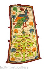 Vintage Hand Embroidery Work Rare Kutch Heavy Bead Wall Hanging Décor. i17-19