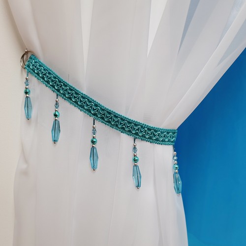 Voile swags crystal beaded - voile,