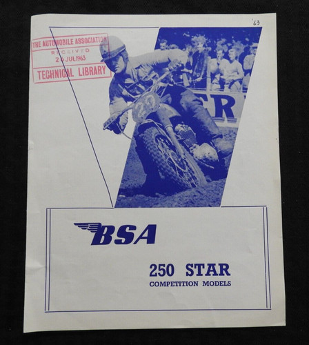 1963 bsa model - 250, star