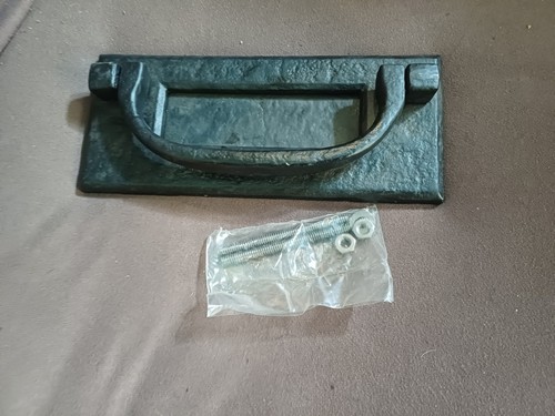 Black cast iron postal door - cast,