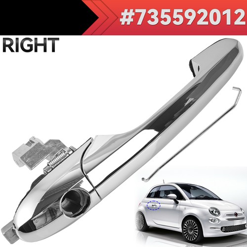 Outer chrome door handle left - outer,