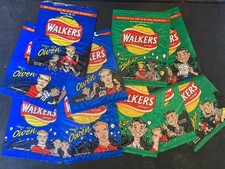 10x Vintage Walkers Crisp Packet Empty1999 Cheese And Owen Lineker Michael Owen 