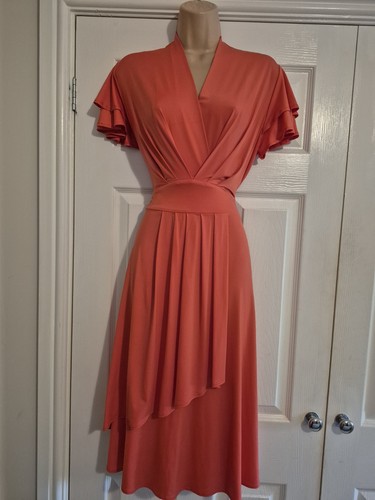 Orange belted summer - orange, dress