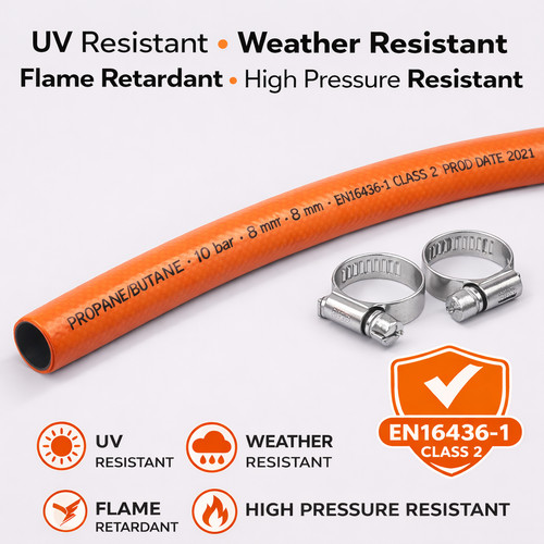 Lpg gas hose - gas, 8mm