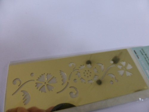 Brass stencil flowers ideal - brass,