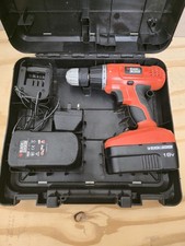 Black & Decker EPC188 18V Cordless Drill Driver Kit - 2 Batteries Charger & Case