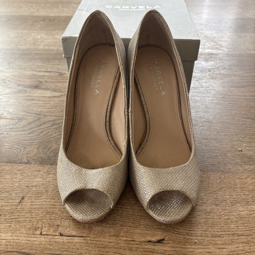 Carvela gold heels size - heels,