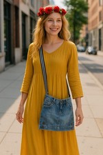 Blue Jean Denim Purse Upcycled