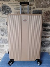 Ahoy Hard Shell Large Suitcase 4 Wheel Spinner Luggage 74cm x 49cm x 30cm Bronze