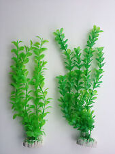 2 Pack Aquarium Fish Tank Plastic Plants 12" for Decoration (Multiple Colours)