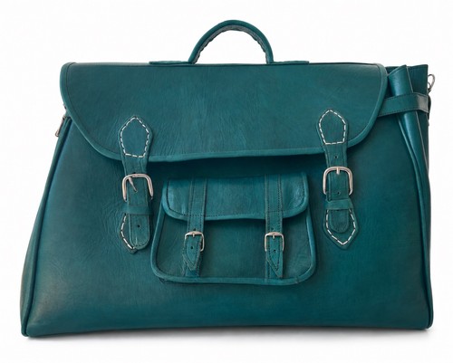 Vintage teal leather - vintage, weekend