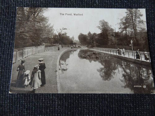 The pond watford postcard - watford,